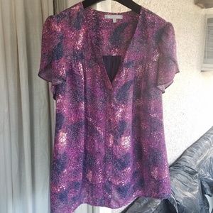 Daniel Rainn Violet and Blush Blouse Size 1X